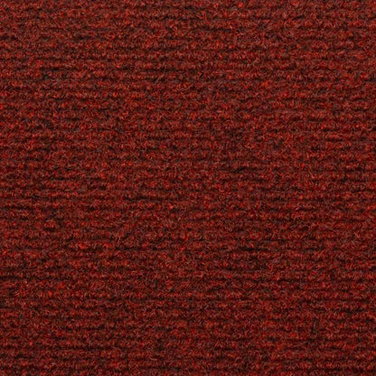 Tapetes de escada autoadesivos 5 peças 65x21x4 cm vermelho bordô com borda retangular