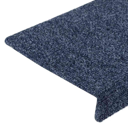 Tapetes de escada autoadesivos 10 peças 65x21x4 cm antracite borda retangular