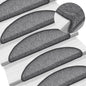 Tapetes de escada 10 peças 56x17x3 cm cinza escuro semicircular