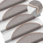 Tapetes de escada 10 peças 65x24x4 cm marrom claro meio redondo grande