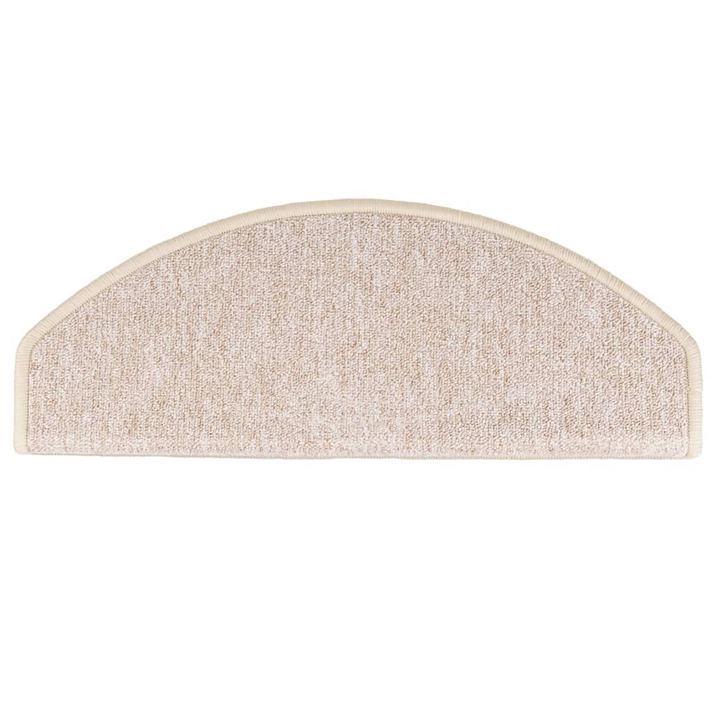 Tapetes de escada 10 peças 65x24x4 cm cinza-claro semicircular grande