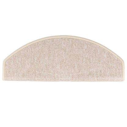 Tapetes de escada 10 peças 65x24x4 cm cinza-claro semicircular grande