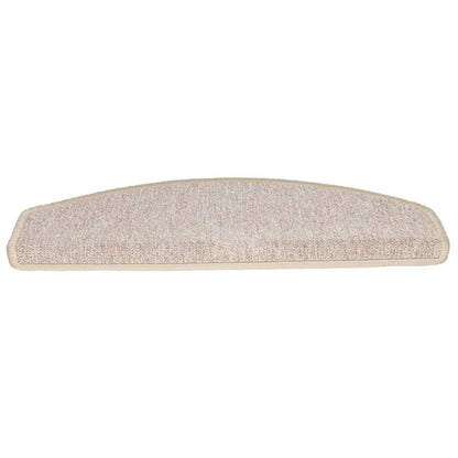Tapetes de escada 10 peças 65x24x4 cm cinza-claro semicircular grande