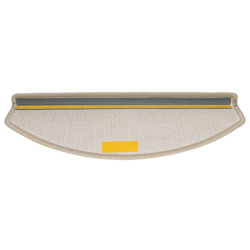 Tapetes de escada 10 peças 65x24x4 cm cinza-claro semicircular grande