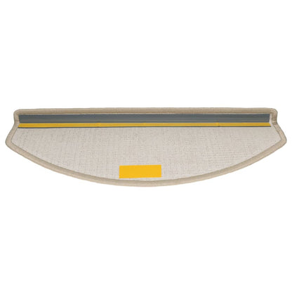Tapetes de escada 10 peças 65x24x4 cm cinza-claro semicircular grande