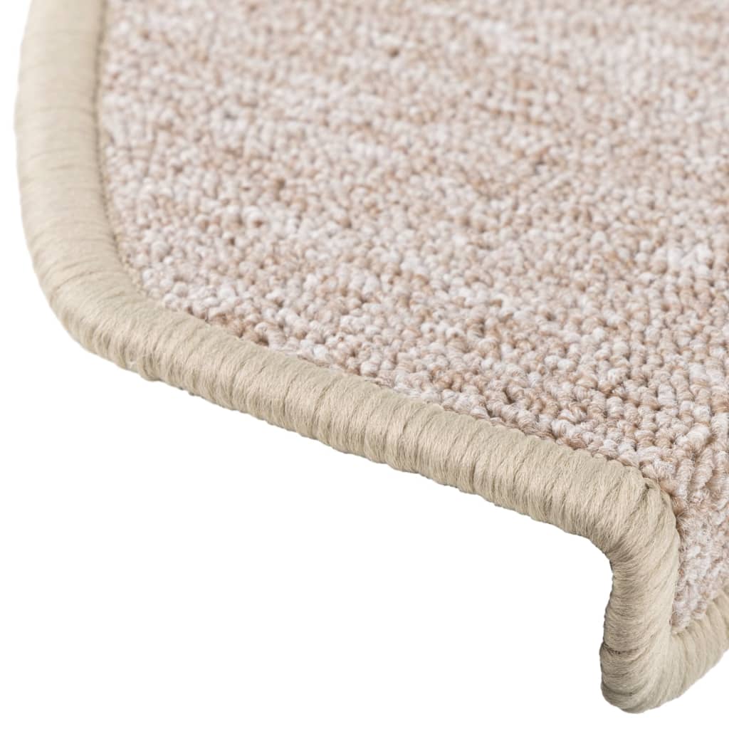 Tapetes de escada 10 peças 65x24x4 cm cinza-claro semicircular grande