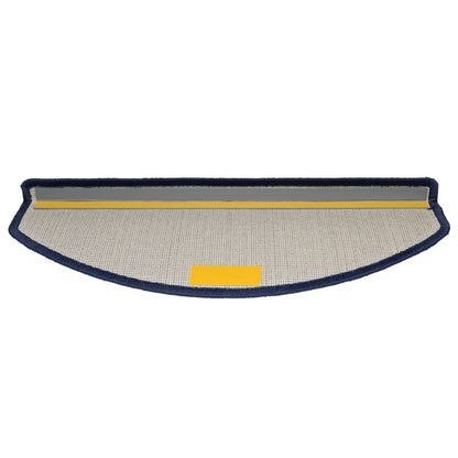 Tapetes de escada 10 peças 65x24x4 cm azul semicircular grande