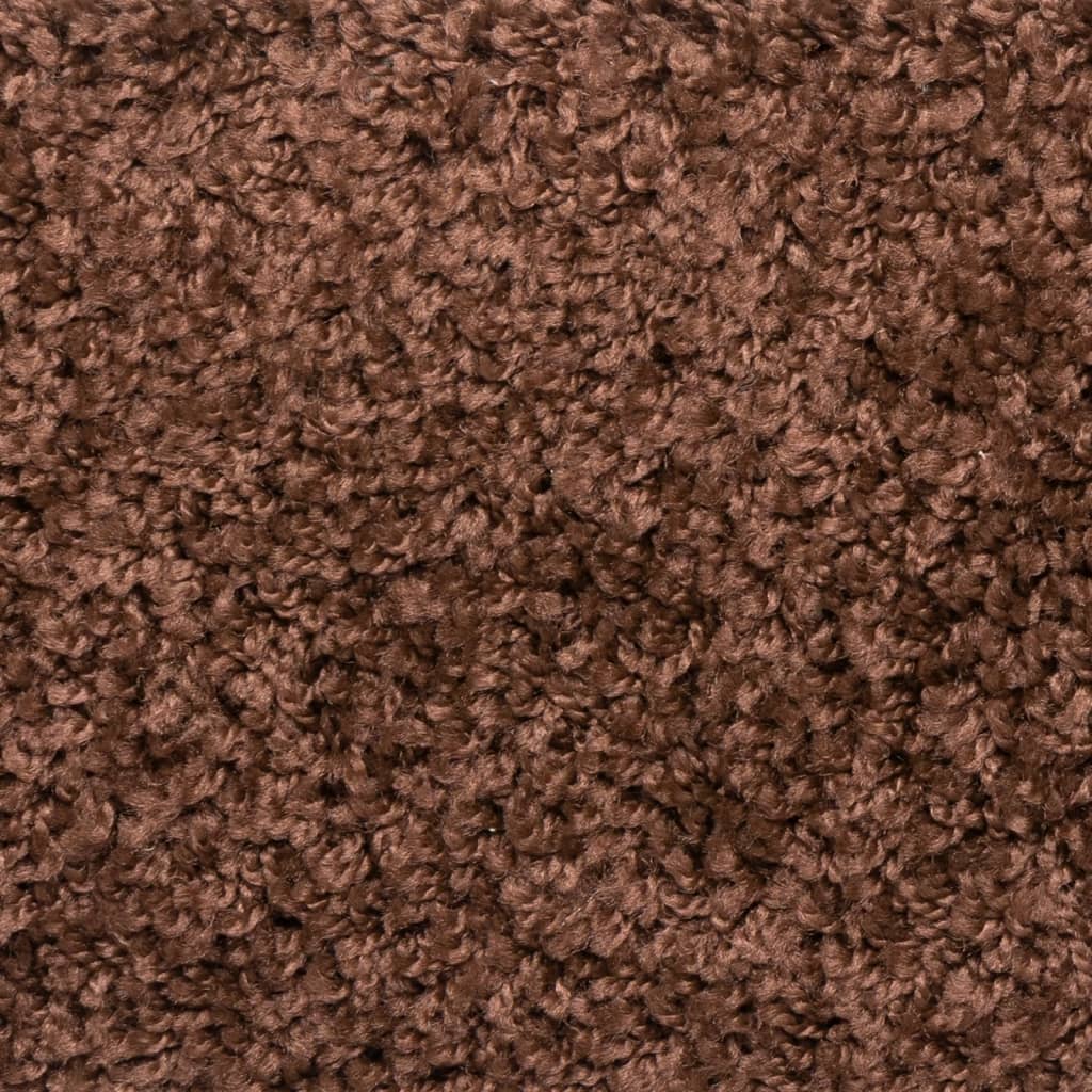 Tapetes de escada 10 peças 56x17x3 cm marrom semicircular
