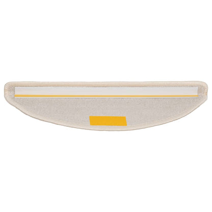 Tapetes de escada 10 peças 56x17x3 cm branco semicircular