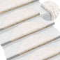 Tapetes de escada 10 peças 56x17x3 cm branco semicircular