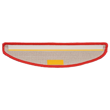Tapetes de escada 10 peças 56x17x3 cm vermelho semicircular