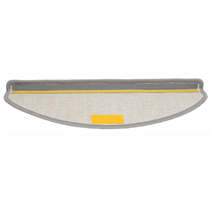 Tapetes de escada 10 peças 65x21x4 cm cinza semicircular grande