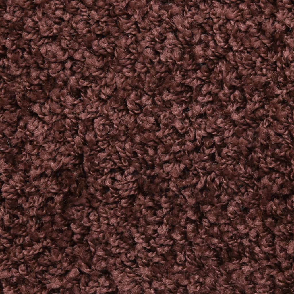 Tapetes de escada 10 peças 65x21x4 cm marrom semicircular grande