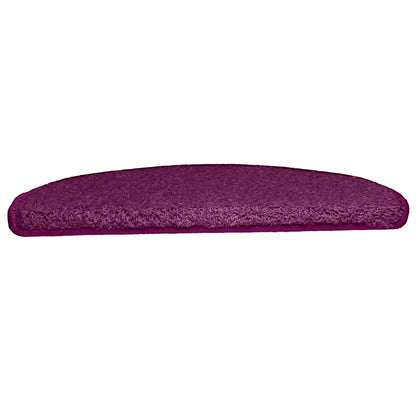 Tapetes de escada 10 peças 65x21x4 cm violeta meio redondo grande