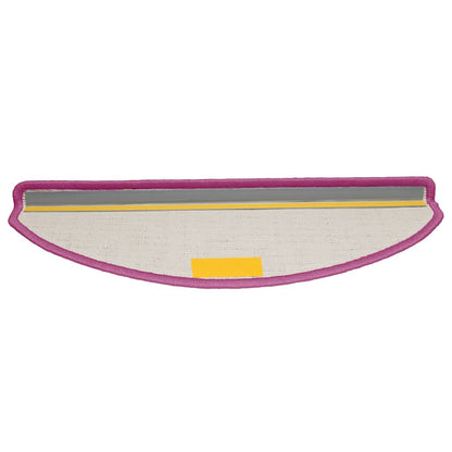 Tapetes de escada 10 peças 65x21x4 cm violeta meio redondo grande