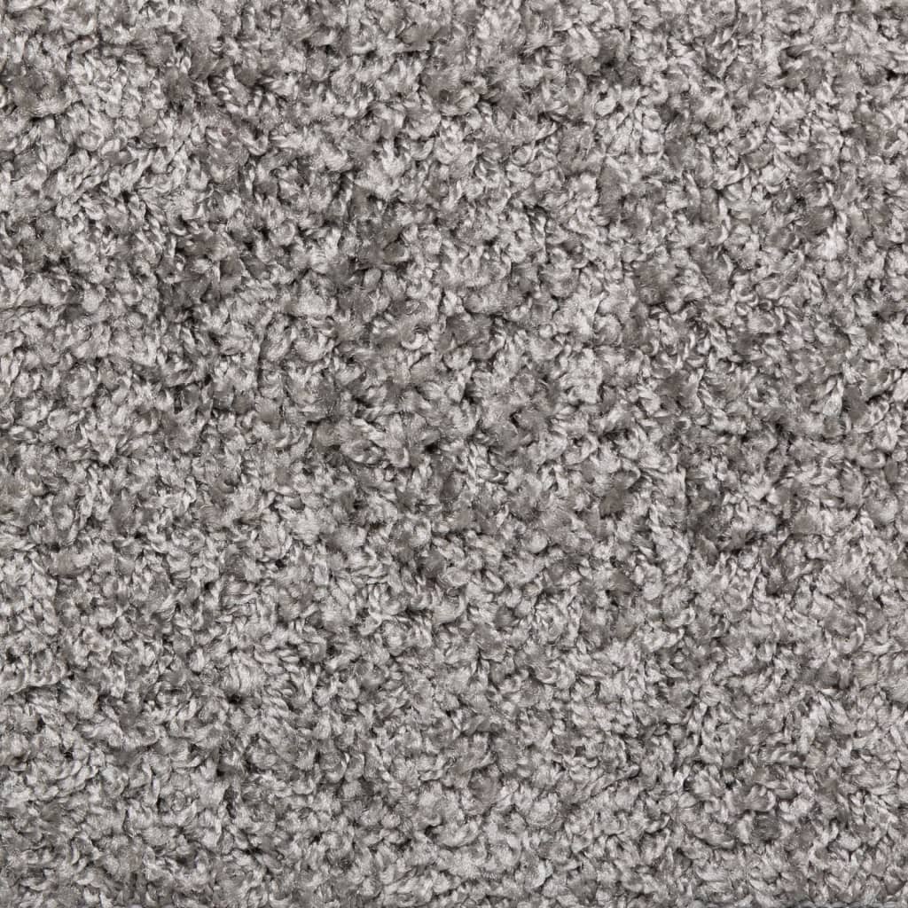 Tapetes de escada 10 peças 65x21x4 cm cinza com borda retangular