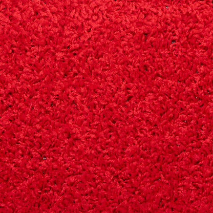 Tapetes de escada 10 peças 65x21x4 cm vermelho com borda retangular