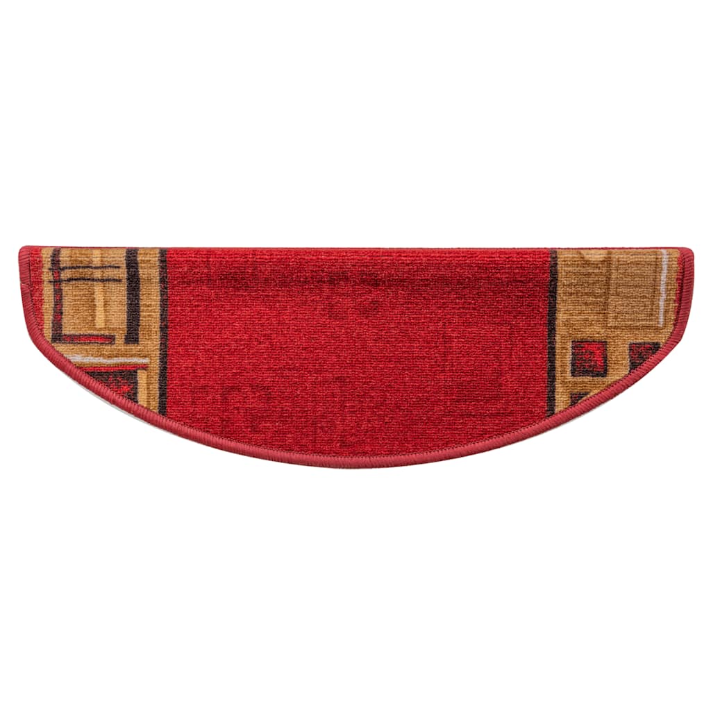 Tapetes de escadas adesivos 10 pcs 65x21x4 cm vermelho