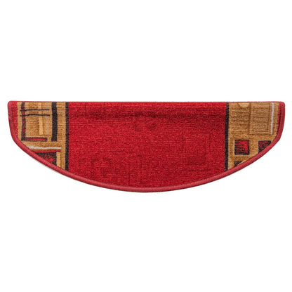Tapetes de escadas adesivos 10 pcs 65x21x4 cm vermelho
