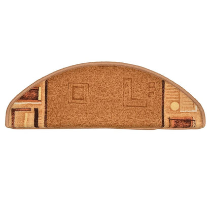 Tapetes de escadas adesivos 10 pcs 65x21x4 cm bege
