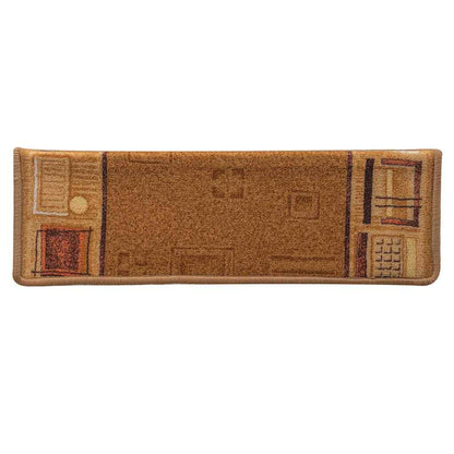 Tapetes de escadas adesivos 10 pcs 65x21x4 cm bege