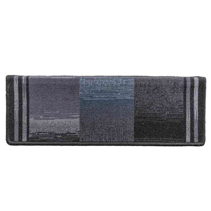Tapetes de escadas adesivos 5 pcs 65x21x4 cm preto e cinzento