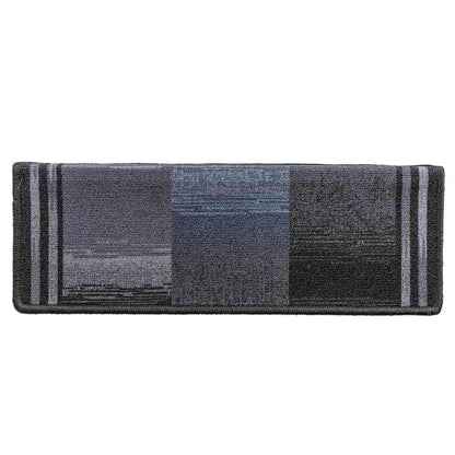 Tapetes de escadas adesivos 10 pcs 65x21x4 cm preto e cinzento