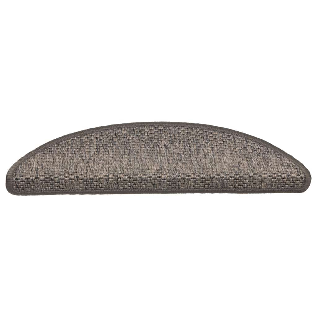 Tapetes escada adesivos aspeto sisal 15 pcs bege/castanho