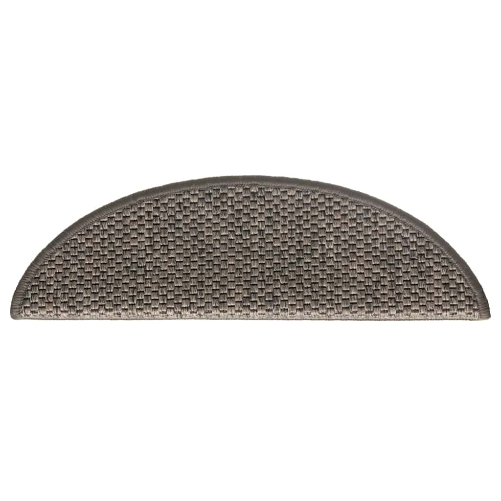 Tapetes escada adesivos aspeto sisal 15 pcs bege/castanho