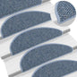 Tapetes escada adesivos aspeto sisal 15 pcs 56x17x3 cm azul