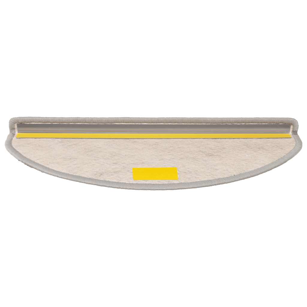 Tapetes escada adesivos aspeto sisal 15pcs 65x21x4 cm prateado