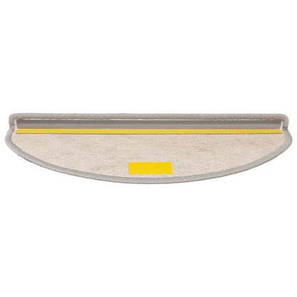 Tapetes escada adesivos aspeto sisal 15pcs 65x21x4 cm prateado