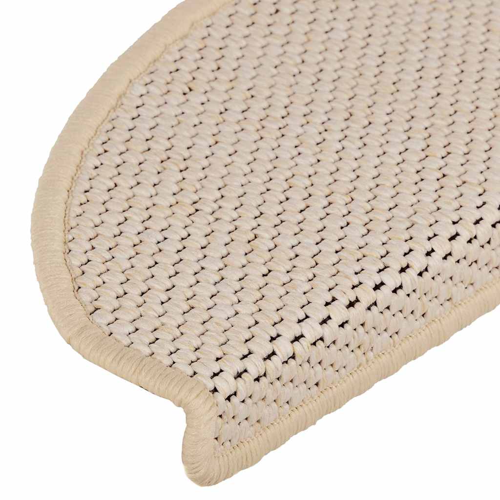 Tapetes escada adesivos aspeto sisal 15 pcs 65x21x4 cm berbere