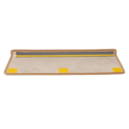 Tapetes escada adesivos aspeto sisal 15 pcs 65x21x4 cm laranja