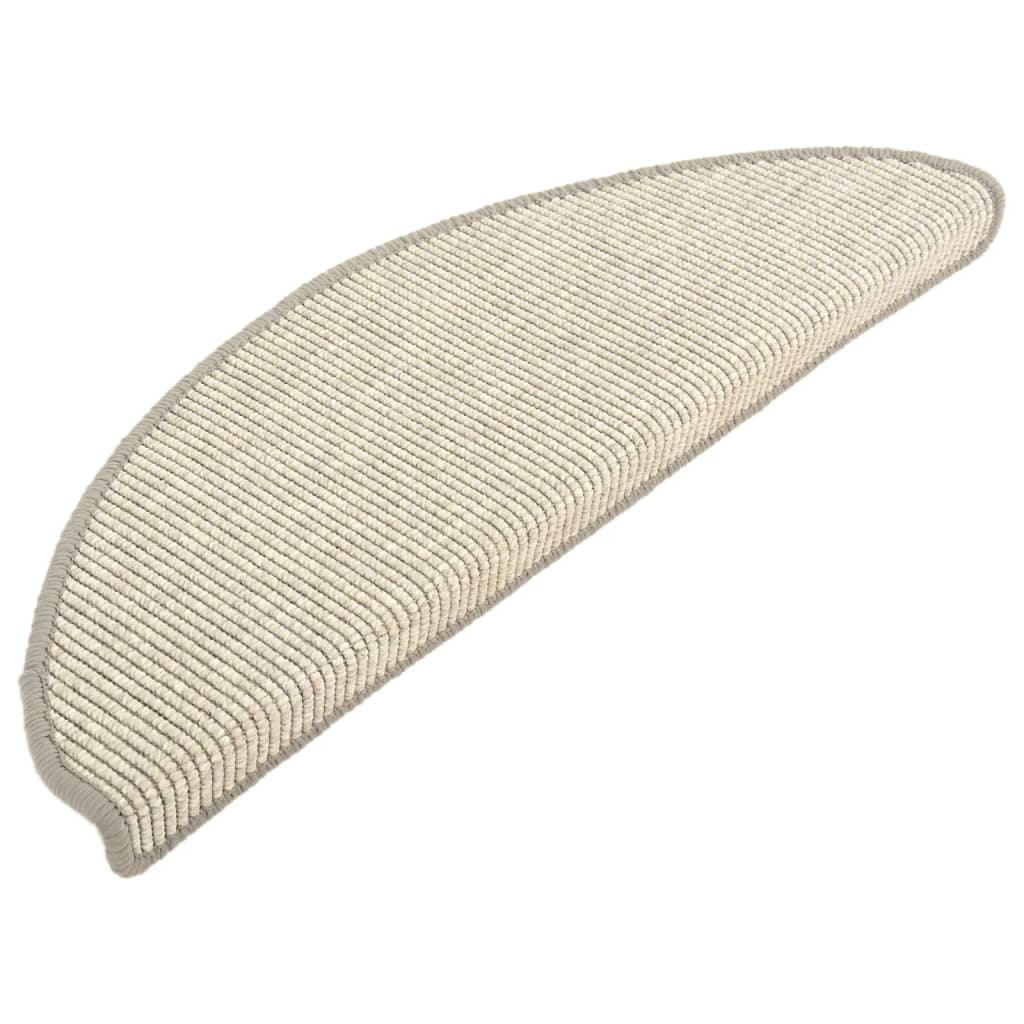 Tapetes de escada 15 peças 65x21x4 cm prateados semicirculares grandes