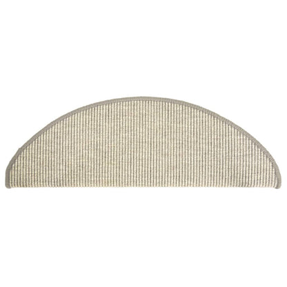 Tapetes de escada 15 peças 65x21x4 cm prateados semicirculares grandes