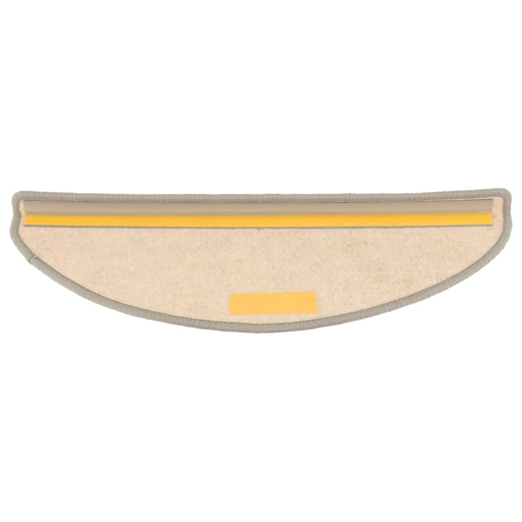 Tapetes de escada 15 peças 65x21x4 cm prateados semicirculares grandes
