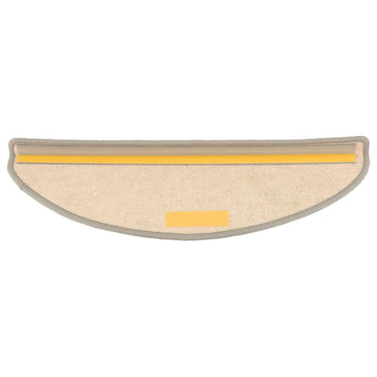 Tapetes de escada 15 peças 65x21x4 cm prateados semicirculares grandes