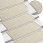 Tapetes de escada 15 peças 65x21x4 cm prateados com borda retangular