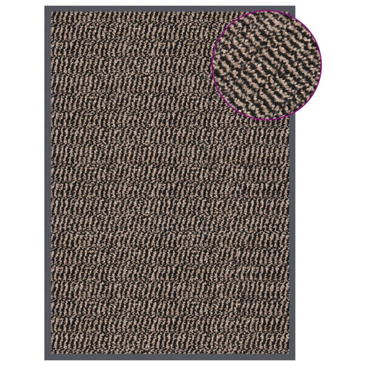 Tapete de porta tufado 40x60 cm castanho-escuro