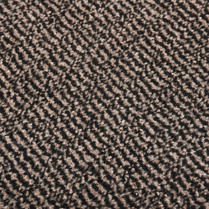 Tapete de entrada tufado 60x90 cm castanho-escuro