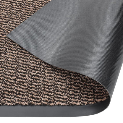 Tapete de entrada tufado 80x120 cm castanho-escuro