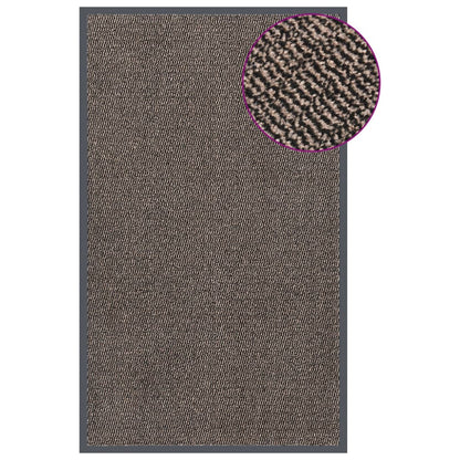Tapete de entrada tufado 90x150 cm castanho-escuro