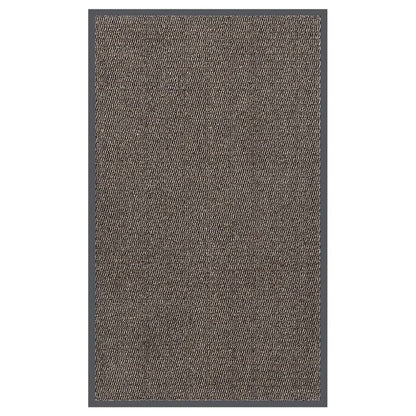 Tapete de entrada tufado 90x150 cm castanho-escuro