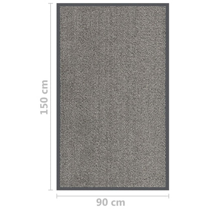 Tapete de entrada tufado 90x150 cm castanho-claro