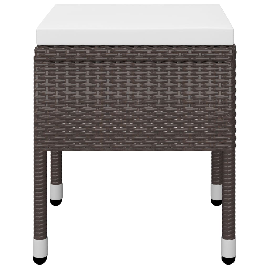 5 pcs conjunto de jantar para jardim castanho