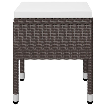 5 pcs conjunto de jantar para jardim castanho