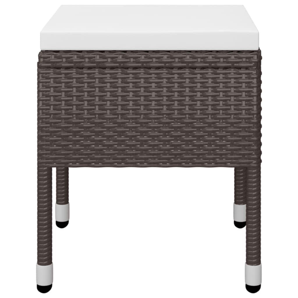 5 pcs conjunto de jantar para jardim castanho