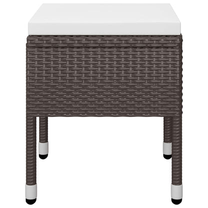 5 pcs conjunto de jantar para jardim castanho