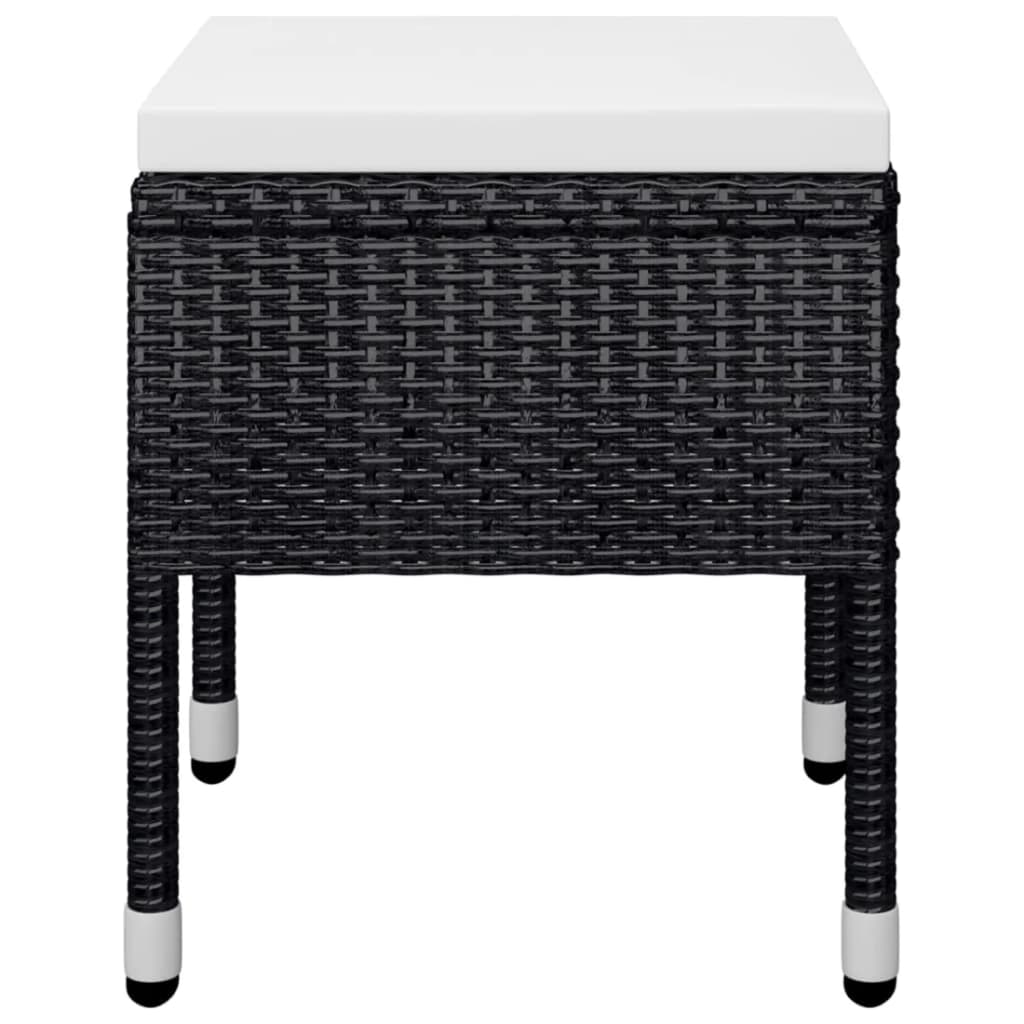 5 pcs conjunto de jantar para jardim preto